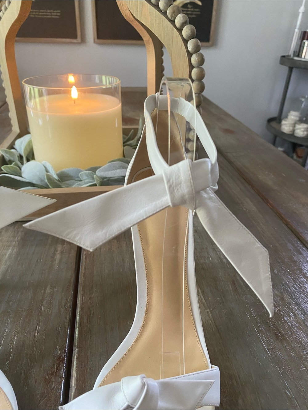 Alexandre Birman Clarita Bow Stiletto Heels Womens 42 White - Picture 12 of 16
